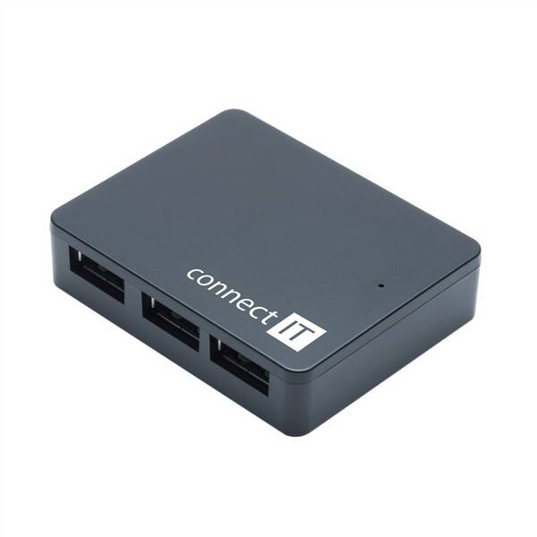 USB Hub Connect IT USB 3.0 / 4x USB 3.0 černá barva
