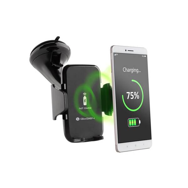 Držák na mobil GoGEN s bezdrátovým nabíjením, fastcharge, 10W černá barva
