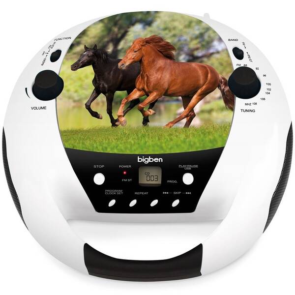 Radiomagnetofon s CD Bigben CD52HORSE5MP3USB černá barva
