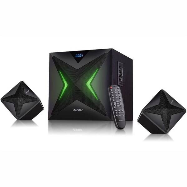 Reproduktory Fenda F&D F550X 2.1, bluetooth, rádio, USB, SD, dálkové ovládání černá barva
