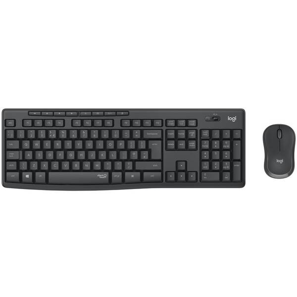 Klávesnice s myší Logitech MK295 Silent, CZ/SK - grafitová 

