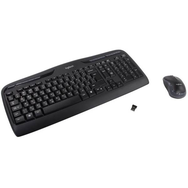 Klávesnice s myší Logitech MK330, RU layout černá barva
