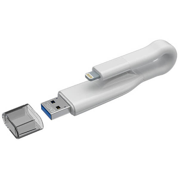 USB Flash Emtec iCobra DUO Lightning T500 64 GB USB 3.0 bílá barva

