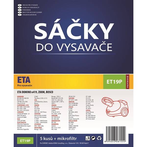 Sáčky do vysavače Koma ET19P 
