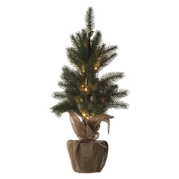 LED dekorace EMOS 20 LED vánoční stromek, 52 cm, 3x AA, vnitřní, teplá bílá, časovač 

