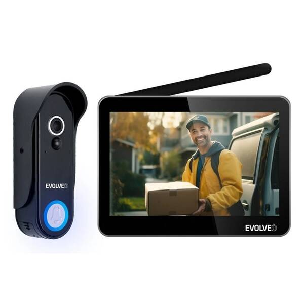 Dveřní videotelefon Evolveo DoorPhone W7 černá barva
