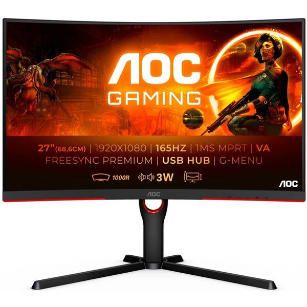 Herní monitor AOC C27G3U černá barva
