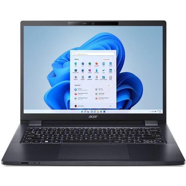 Notebook Acer TravelMate P4 14 (TMP414-53-TCO-7640) modrá barva
