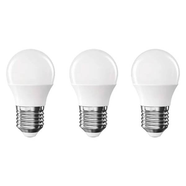 Žárovka LED EMOS Classic mini globe, E27, 4,2W, teplá bílá (3 ks) 
