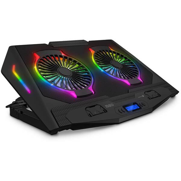 Chladící podložka pro NTB Connect IT NEO RGB do 17" černá barva

