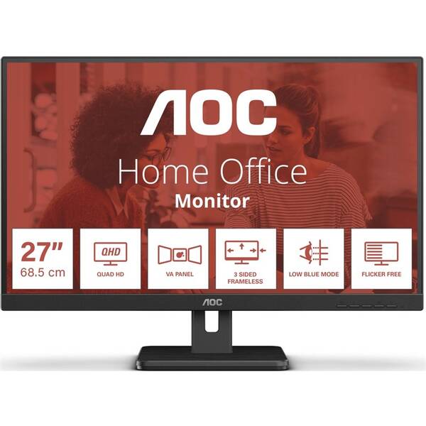 Monitor AOC Q27E3UAM černá barva

