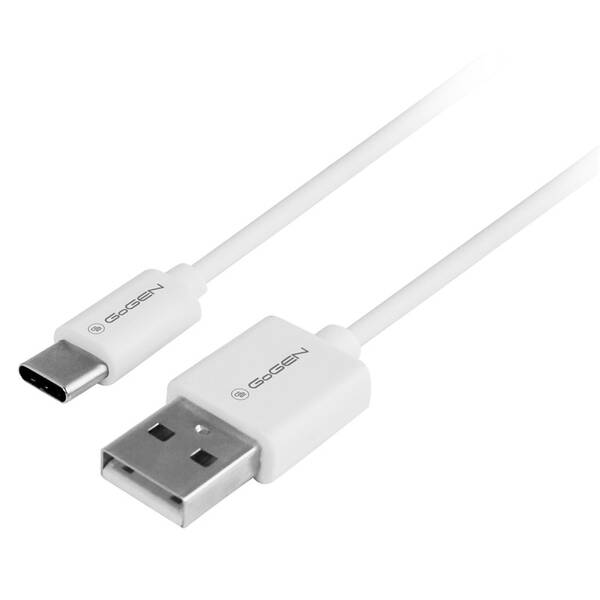 Kabel GoGEN USB / USB-C, 0,5m bílá barva
