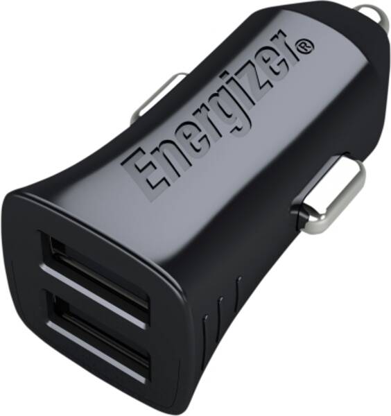 Adaptér do auta Energizer HighTech, 2× USB, micro USB kabel, 2,4A černá barva
