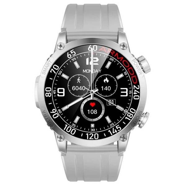Chytré hodinky ARMODD Silentwatch 7 Pro GPS stříbrná barva
