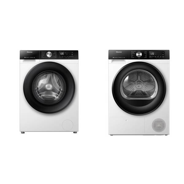 Set výrobků Hisense WF3S8043BW + DH3S802BW3 bílá barva
