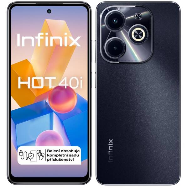 Mobilní telefon Infinix Hot 40i 4 GB / 128 GB černá barva
