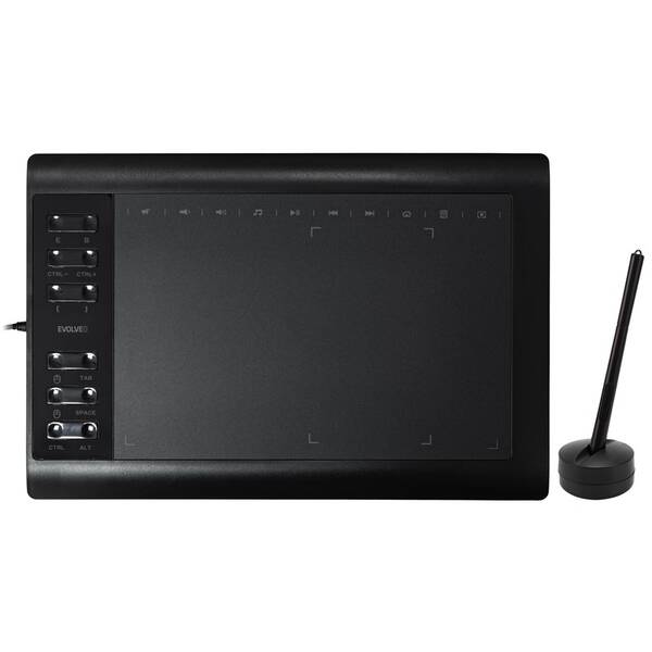Grafický tablet Evolveo Grafico T12 černá barva
