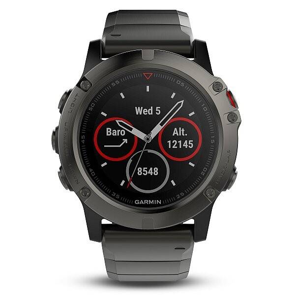 Chytré hodinky Garmin Fenix 5X Sapphire šedá barva
