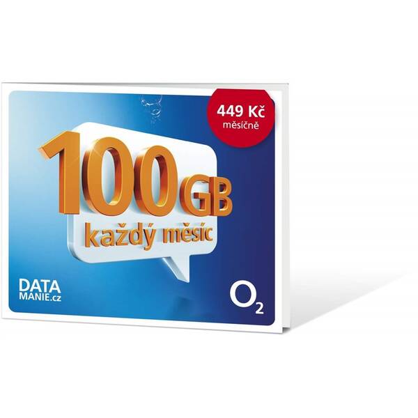 SIM karta O2 na 1 rok 100 GB 
