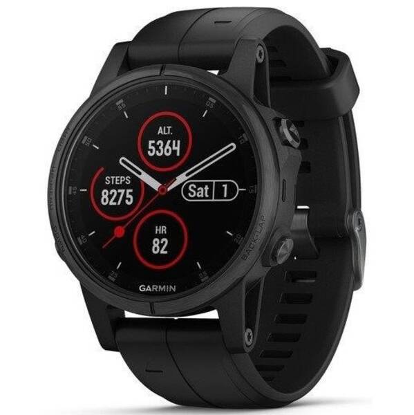 Chytré hodinky Garmin Fenix5S Plus Sapphire Black/Black Band TRI bundle 
