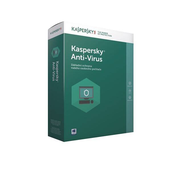 Software Kaspersky Anti-Virus 2017 / 1 zařízení na 1 rok + 3 měsíce navíc zdarma 
