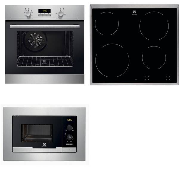 Set výrobků Electrolux EZB3400AOX + EHF6240XXK + EMS20107OX 
