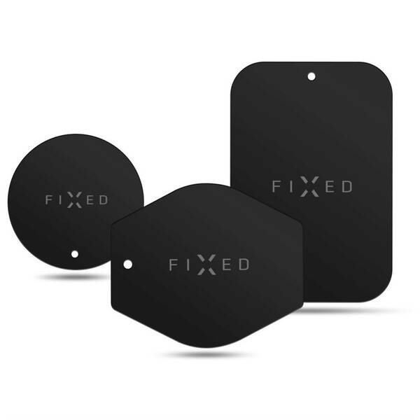 Sada magnetických plíšků FIXED Icon Plates, 3ks černá barva
