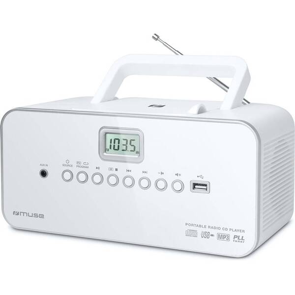 Radiopřijímač s CD MUSE M-28 RDW bílá barva
