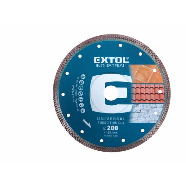 Kotouč diamantový EXTOL 8703046 turbo Thin Cut 200x25,4x2mm 
