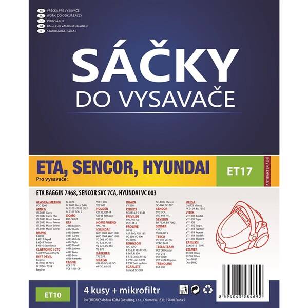 Sáčky do vysavače Koma ET17 
