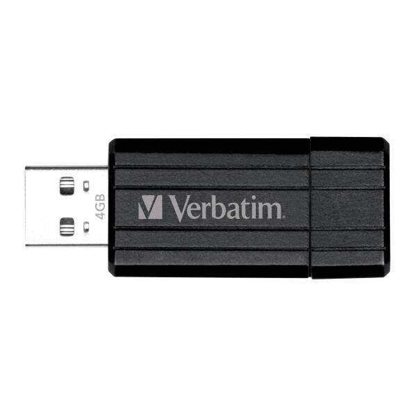USB Flash Verbatim PinStripe 4GB černá barva
