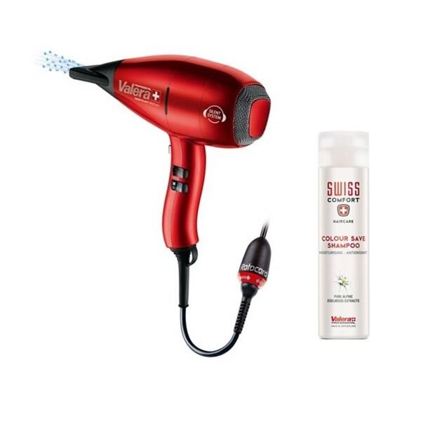 Fén Valera 9500 Ionic Rotocord + 900.02-250 červená barva
