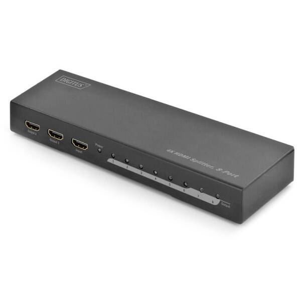 HDMI rozbočovač Digitus 8 port, podpora 4K černá barva
