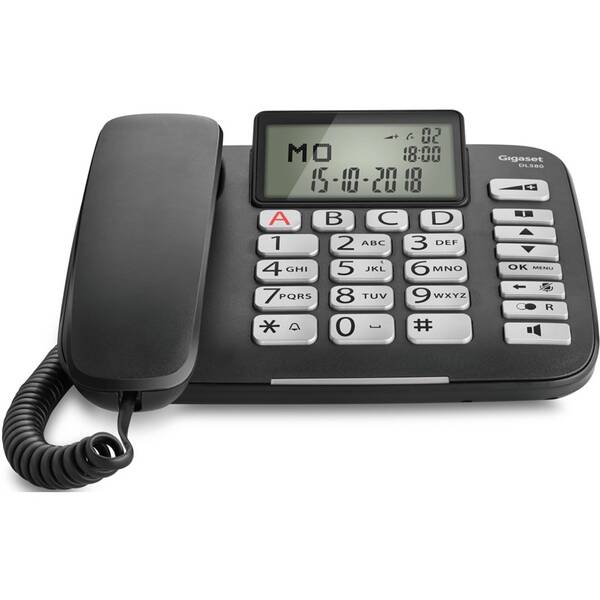Domácí telefon Gigaset DL580 černá barva
