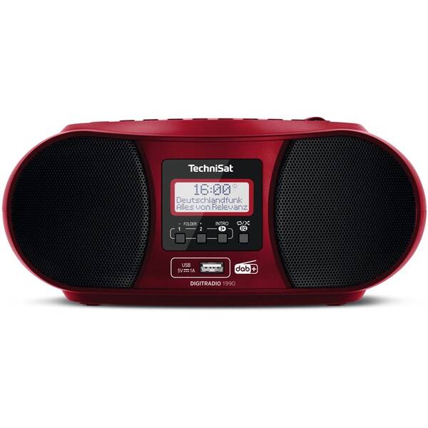 Radiopřijímač DAB+/CD Technisat DIGITRADIO 1990 červená barva
