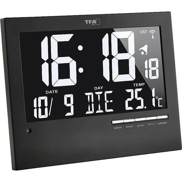 Nástěnné hodiny TFA 60.4508 černá barva
