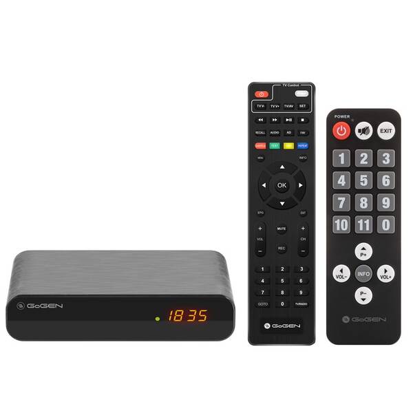 Set-top box GoGEN DVB 143 T2 SENIOR černá barva
