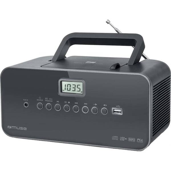 Radiopřijímač s CD MUSE M-28DG šedá barva
