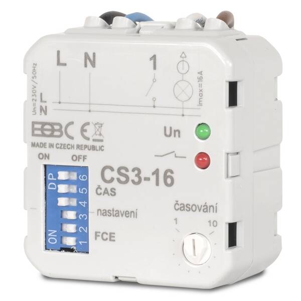 Spínač časový Elektrobock CS3-16, multifunkční 
