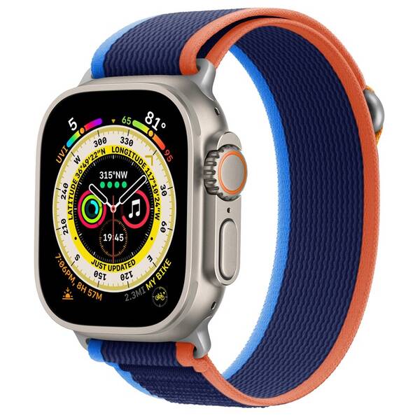 Řemínek CubeNest Trail Loop na Apple Watch 42/44/45/Ultra 49 mm modrá barva
