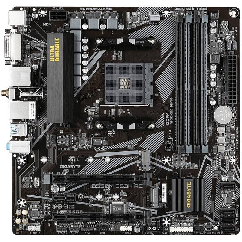 Product detail of GIGABYTE B550M DS3H AC (B550M DS3H AC)