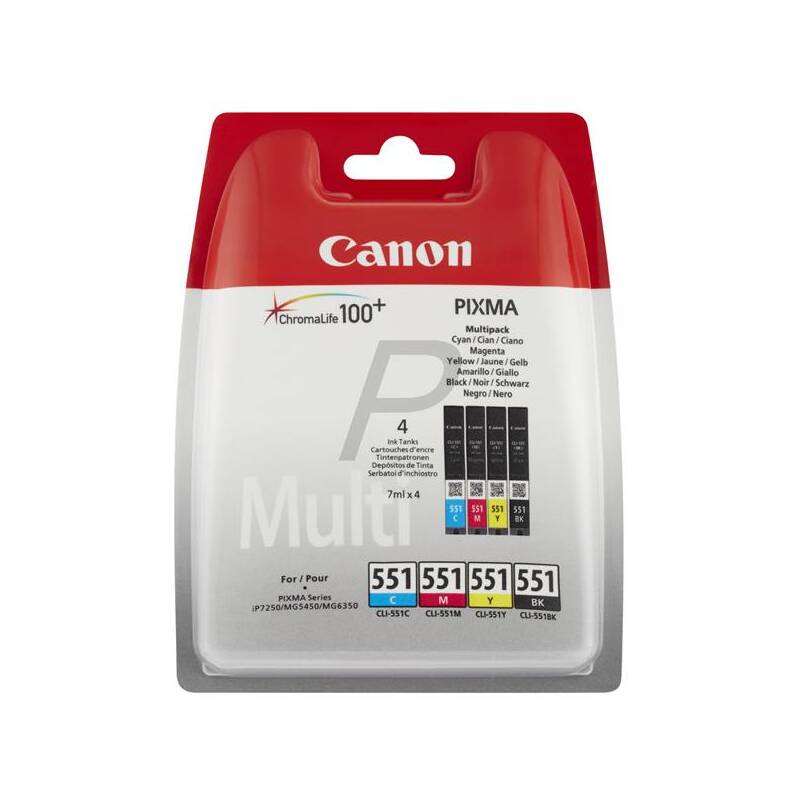 Product detail of Canon CLI551 CMYK, 7ml  - originální (6509B008) červená/modrá/žlutá