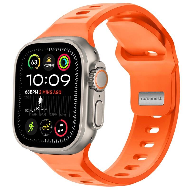 Product detail of CubeNest Premium Silikon Sport na Apple Watch 42/44/45/Ultra 49 mm (B01R001LOR) oranžový