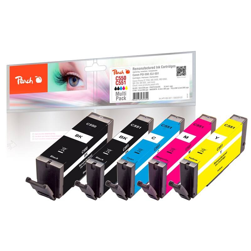 Product detail of Peach Canon PGI-550/CLI-551 MultiPack, 1x18, 4x8,5 ml - CMYK (320123)