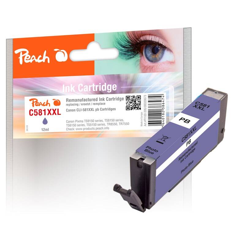 Product detail of Peach Canon CLI-581XXL, 12 ml - foto modrá (320673)