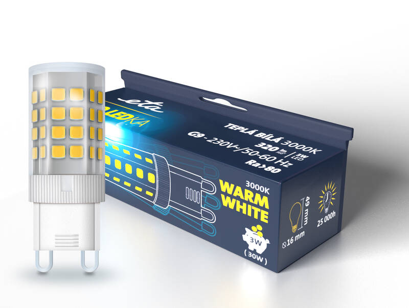 Product detail of ETA EKO LEDka bodová 3W, G9, teplá bílá (ETAG9W3WW01)
