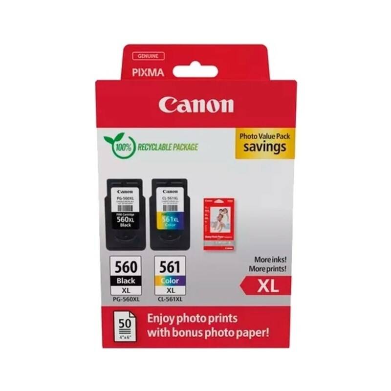 Product detail of Canon PG-560XL + CL-561XL Photo Value Pack, CMYK, 700 stran (3712C008)