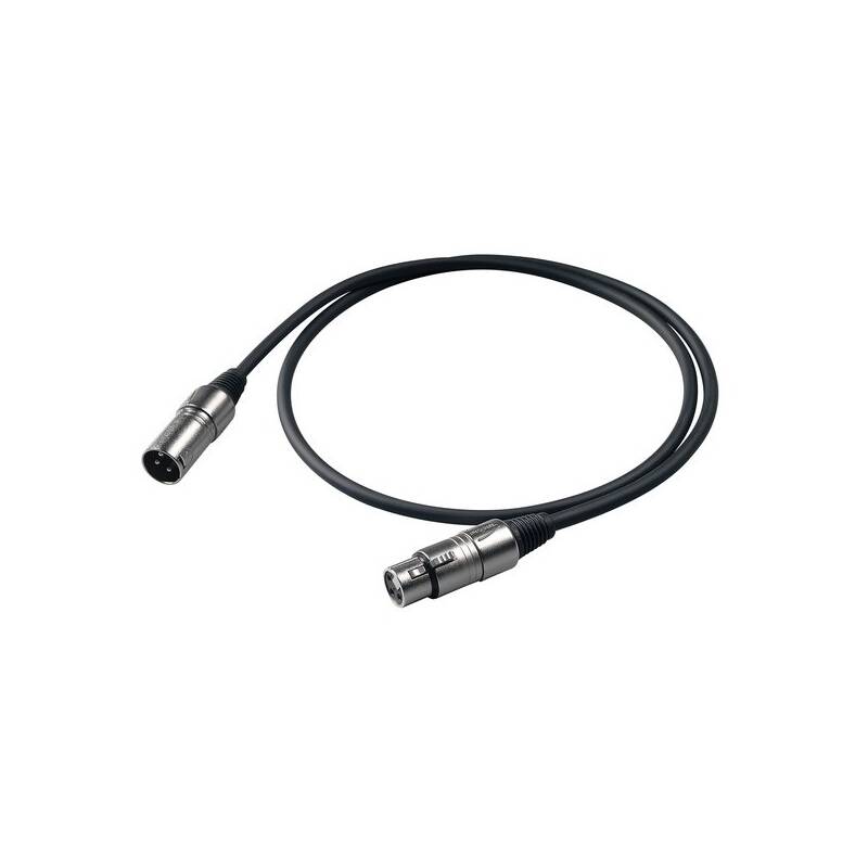 Product detail of Proel XLR/XLR, M/F, bulk, 5m černý