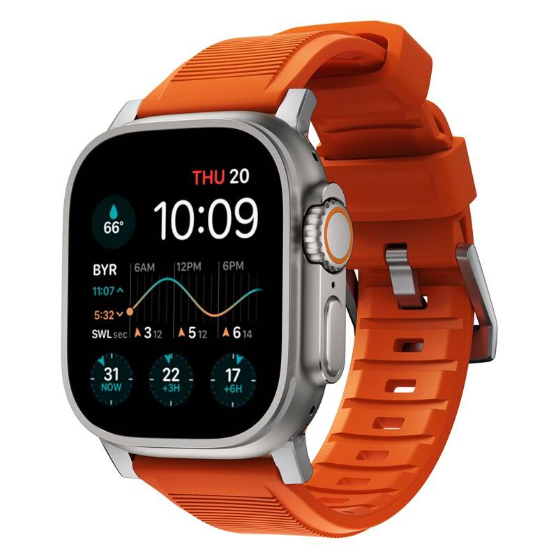 Product detail of NOMAD Rugged Strap na Apple Watch 42mm/44mm/45mm/49mm (NM01287285) stříbrný/oranžový