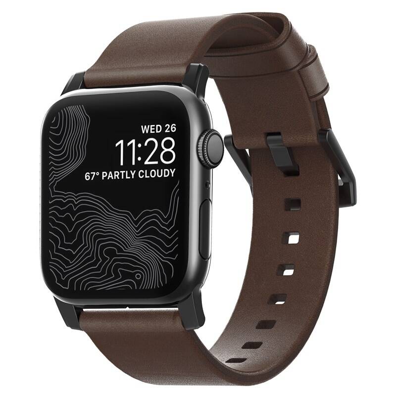 Product detail of NOMAD Leather Strap na Apple Watch 42mm/44mm/45mm/49mm (NM1A4RBM00) černý/hnědý